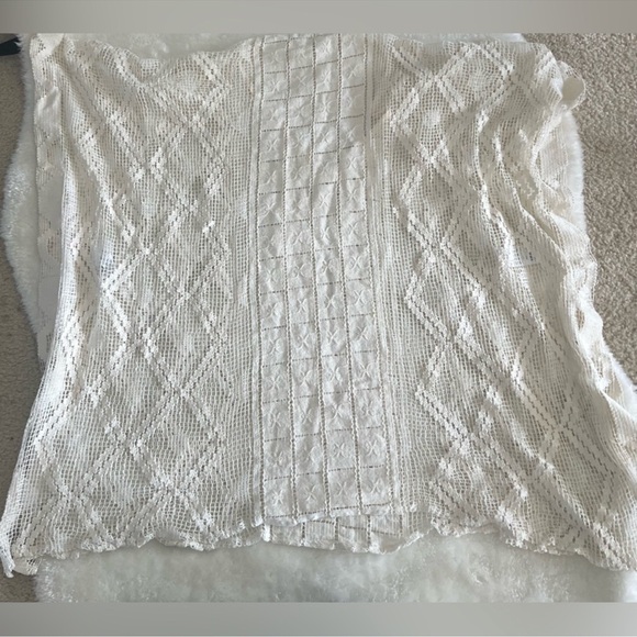 Last✨Free People Cream Lace Coverup Top - Picture 10 of 12